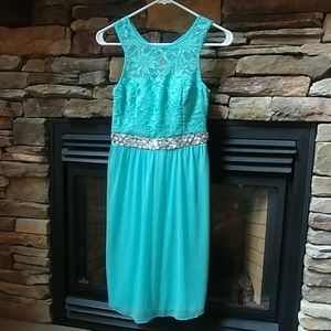Mint Green/Blue Prom Dress
